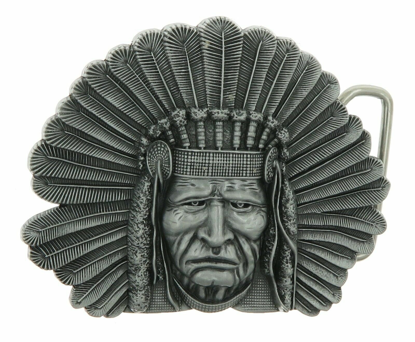 Indian Chief Head Western Indian Metal Fashion Belt Buckle
