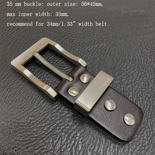 Pure Titanium Anti-Allergy Pin Buckle EDC Belt Buckle for 34mm/39mm Belt Tool