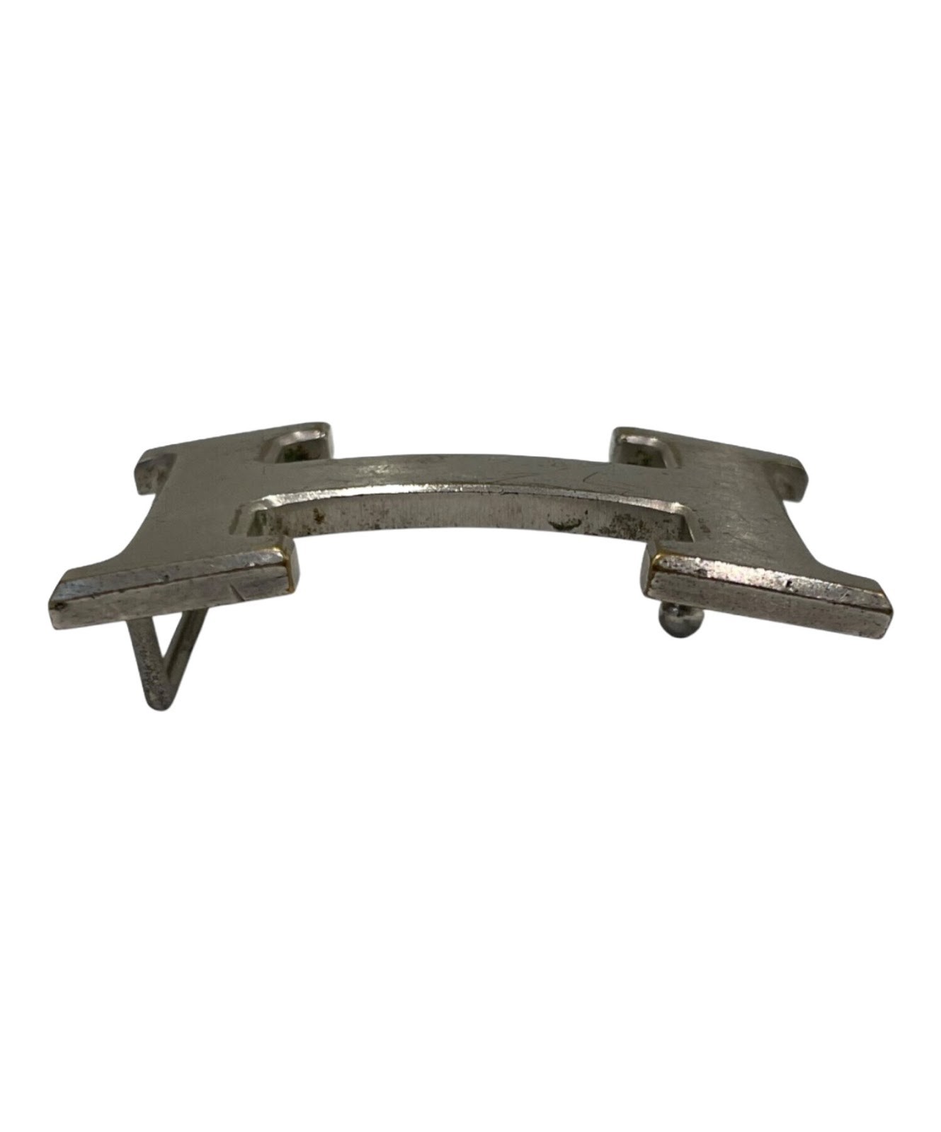 Authentic HERMES Constance H-buckle Silver-Tone Men/Women #3078