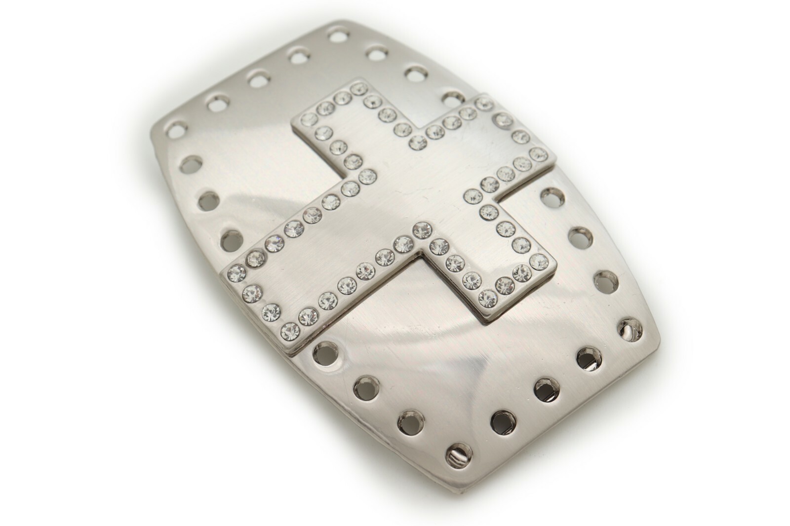 Men Women Belt Buckle Silver Metal Cross Cowboy Western Bling Fashion Jeans Pant