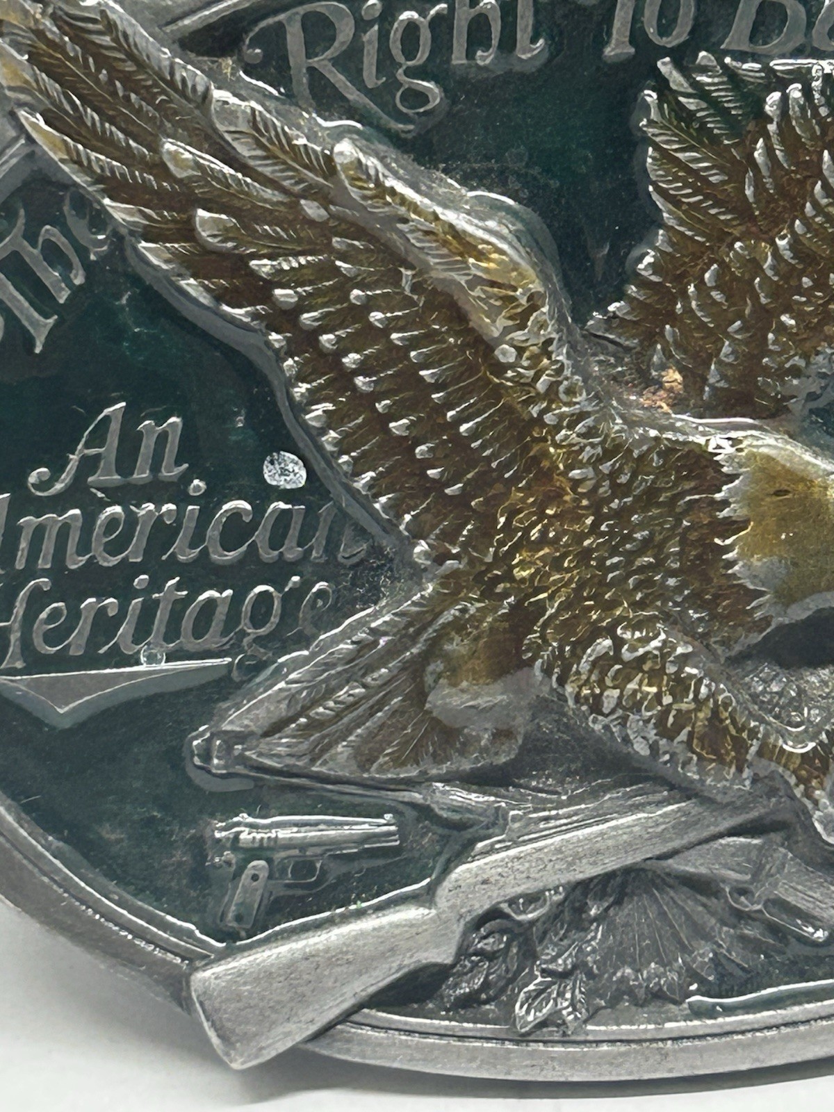 1985 The Right to Bear Arms Buckle Guard It Or Lose It An American Heritage