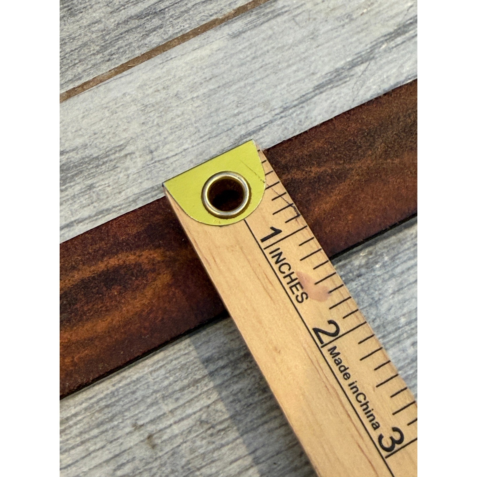 Tooled Leather Belt 32 Brown Stash Locket Buckle Western Hidden Pocket