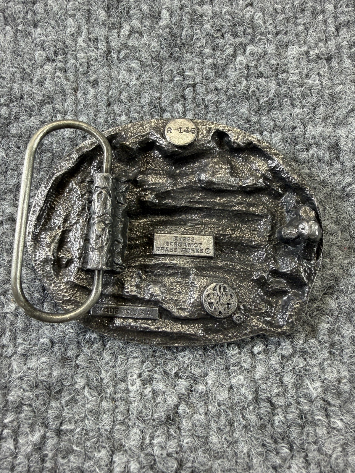 Proud to be an Veteran vintage buckle- 1983-Preowned Bergamot Brass Works