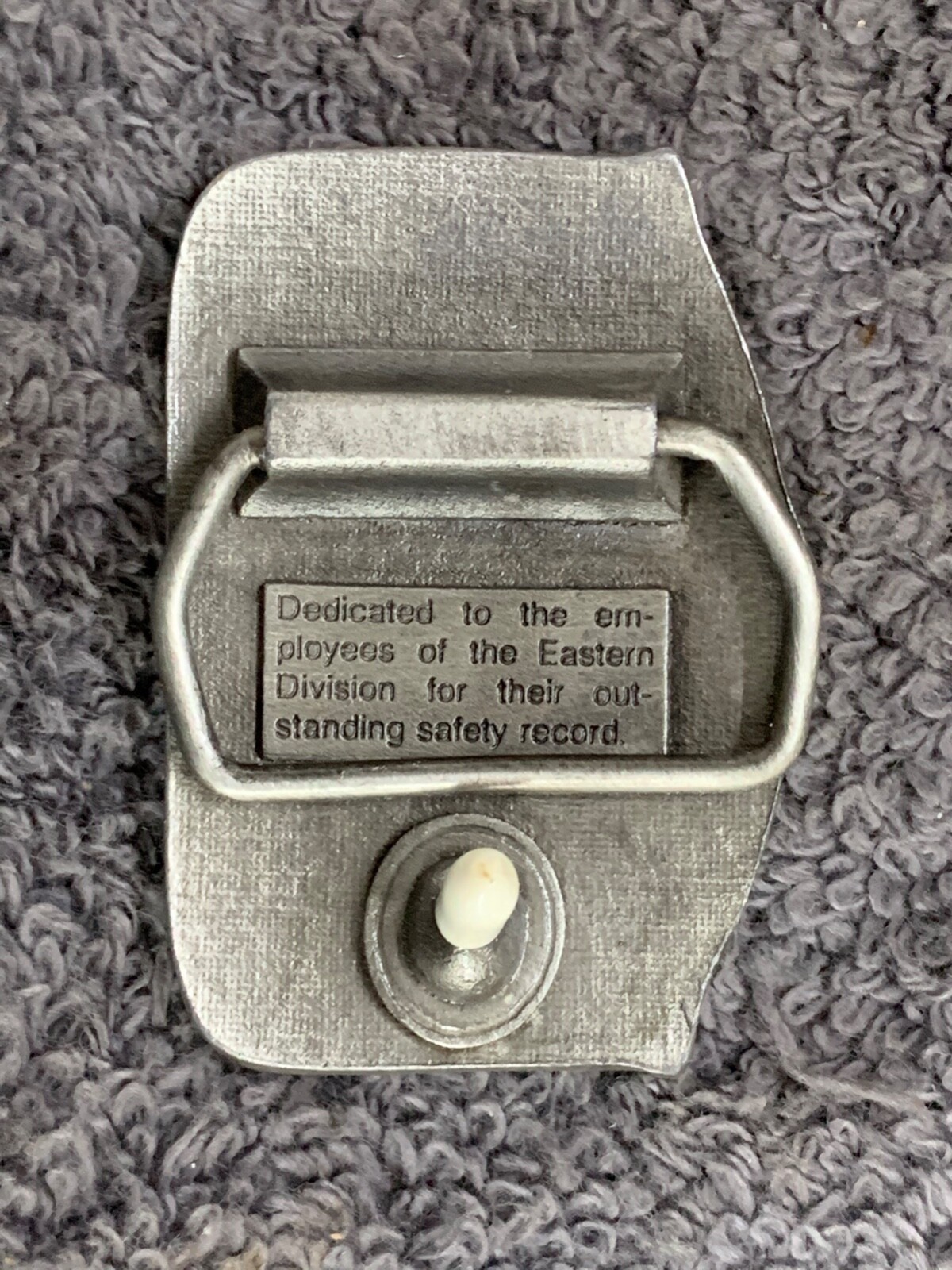 VTG 1986 Peabody Coal Company Safety Award Belt Buckle Eastern Division