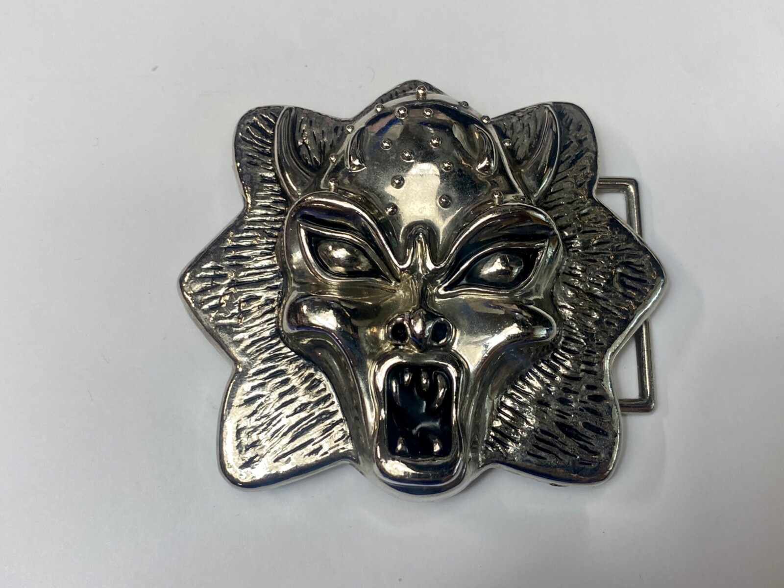 Cutout Silver Color Monster Head A138 Classico Italia Belt Buckle