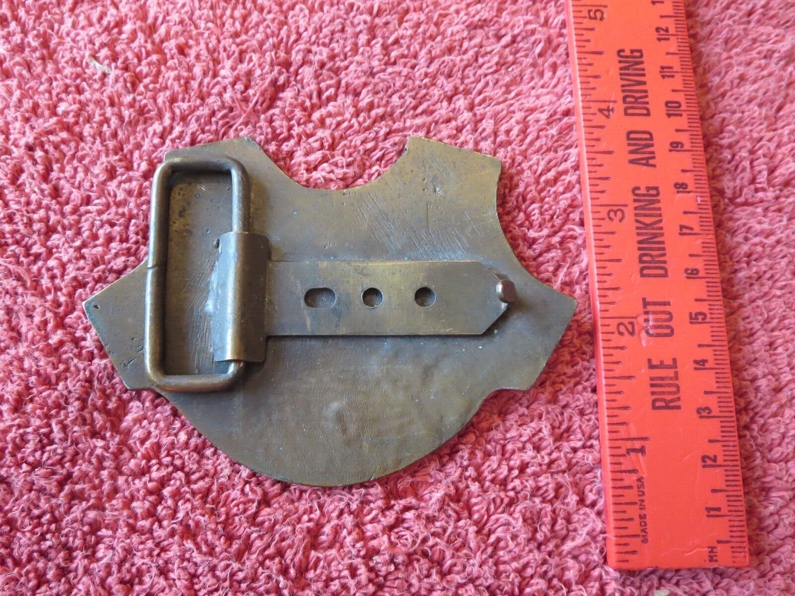 1776 -1976 Bicentennial 3 Dimensional Eagle Solid Cast Brass Belt Buckle
