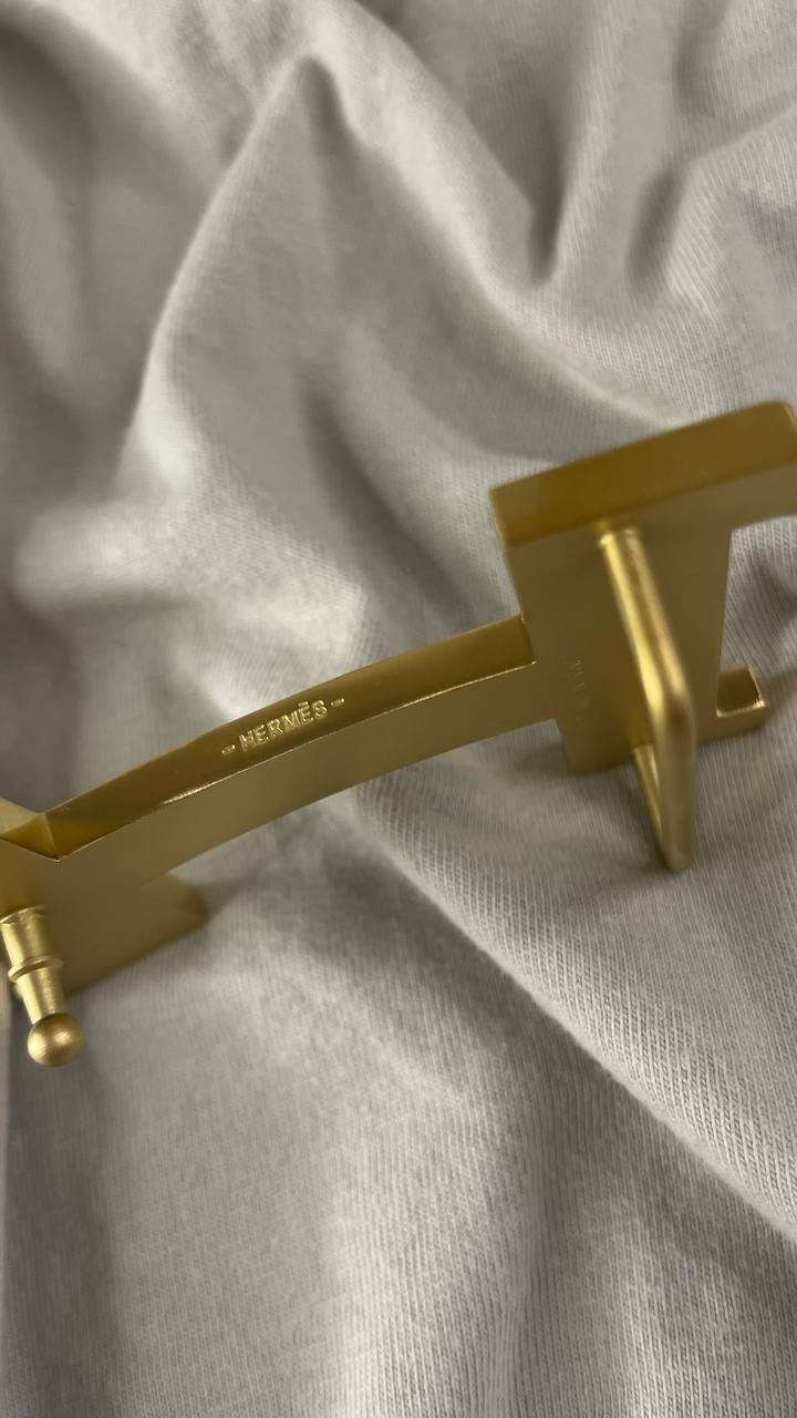 H 38-40mm 1.5` Belt Buckle Gold Tone H Replacement Buckle