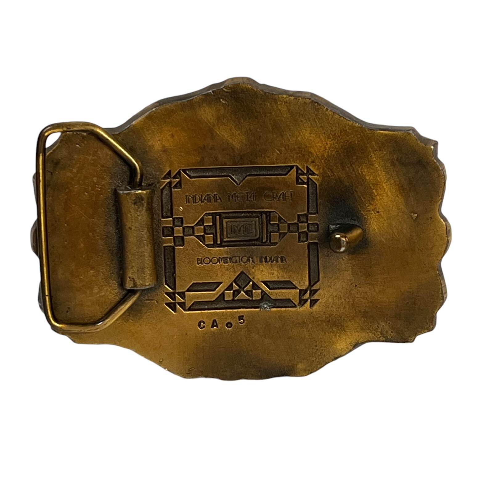 Vintage Ford Model A Car Brass Belt Buckle Scrolls Transportation