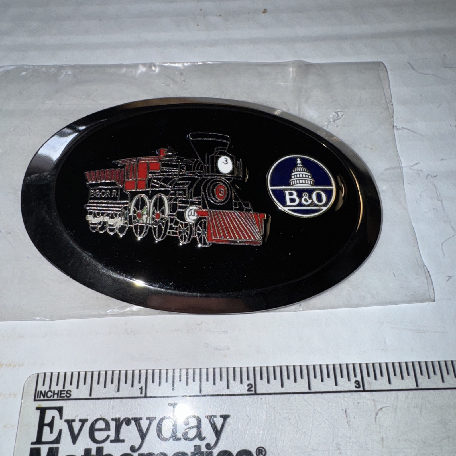 B&O Locomotive Engine RAILROAD BELT BUCKLE Rare Free Shipping