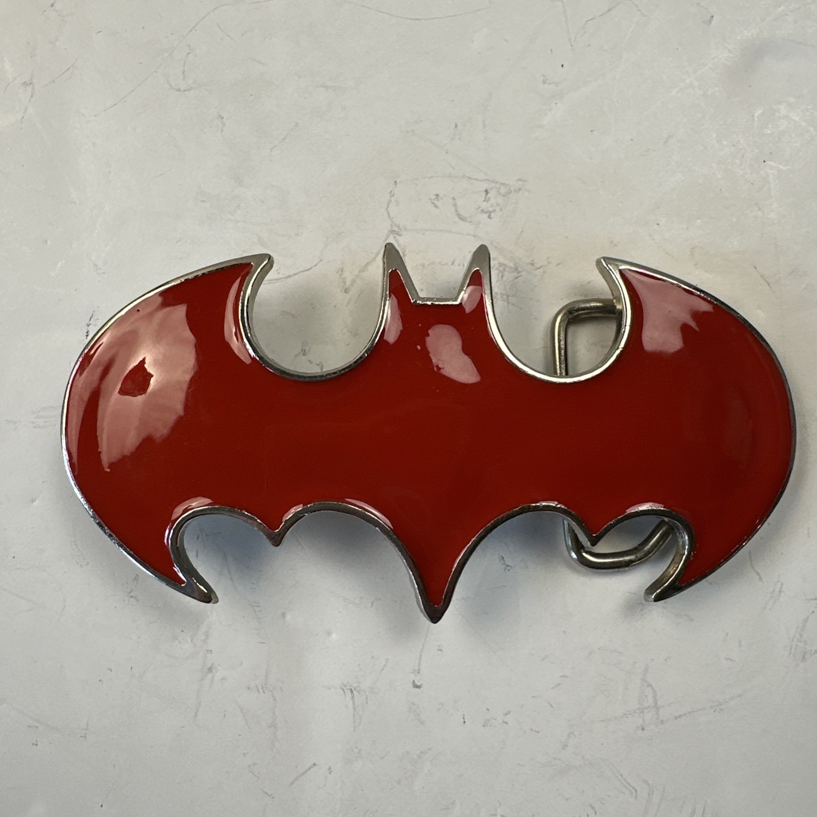 Batman Red and Silver Belt Buckle DC Comics, Movie