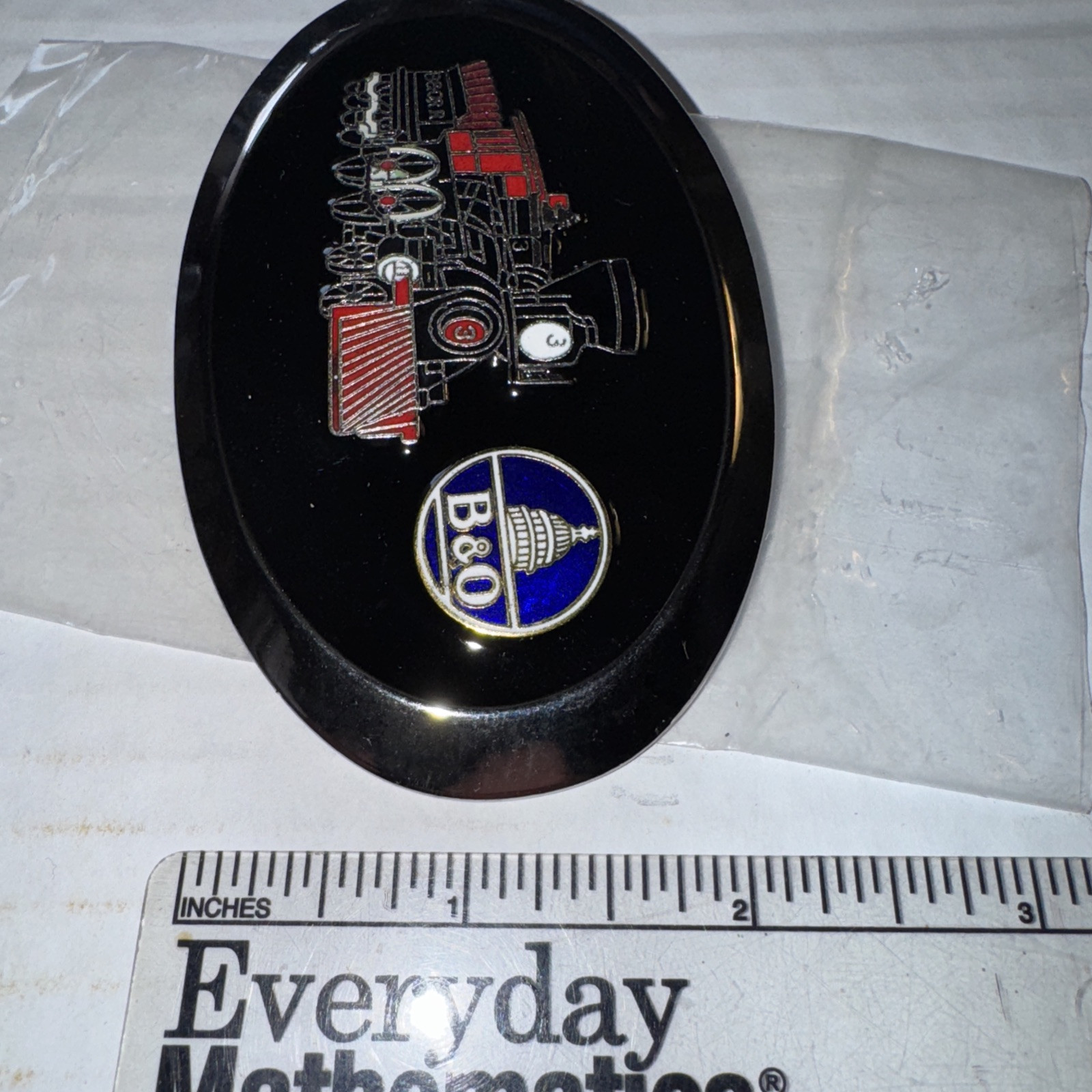 B&O Locomotive Engine RAILROAD BELT BUCKLE Rare Free Shipping