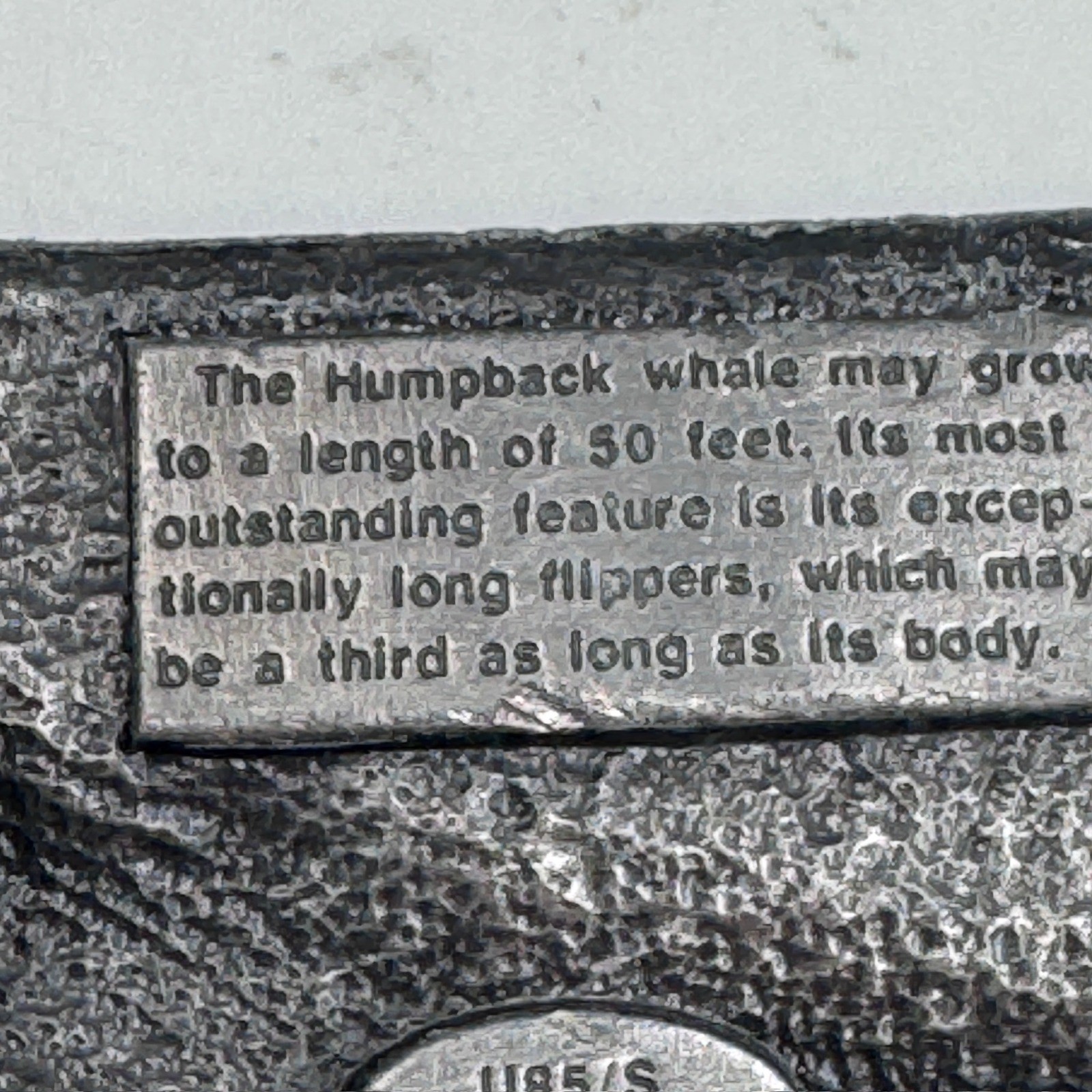 Vintage Humpback Whale Belt Buckle Green Enamel Silver Tone Nautical Marine Life