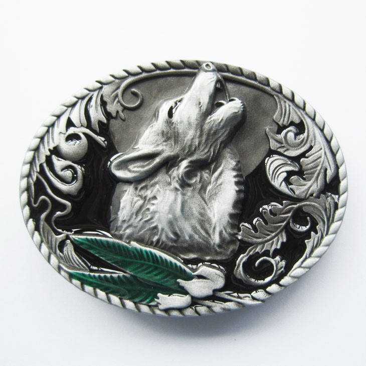 BRAND NEW HOWLING WOLF COWBOY 3-D WESTERN BELT BUCKLE!