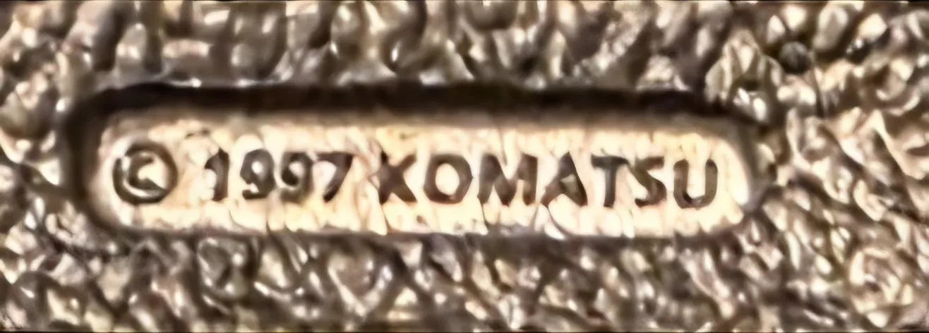 Vintage 1997 Metal Belt Buckle, Komatsu, Tractor, Bulldozer, Construction, AG