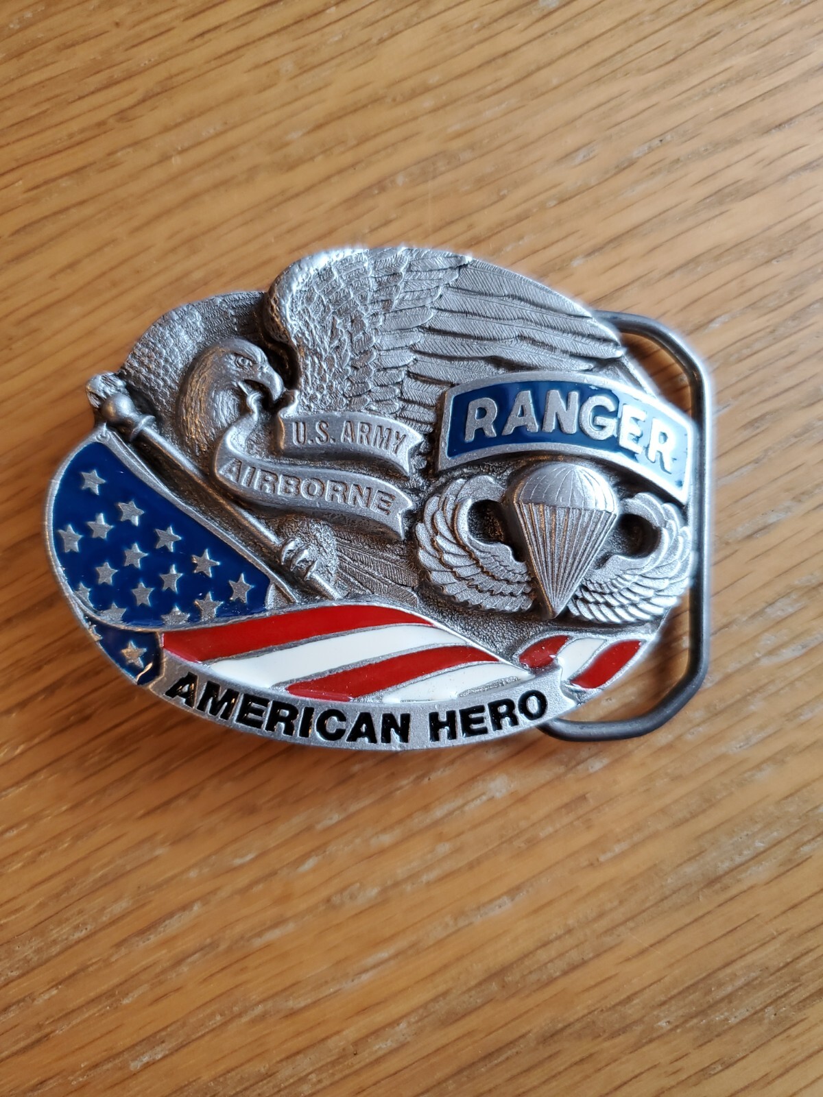 AMERICAN HERO RANGER ARMY AIRBORNE BELT BUCKLE NEW APPROX. 2 5/8&Prime; X 2&Prime;
