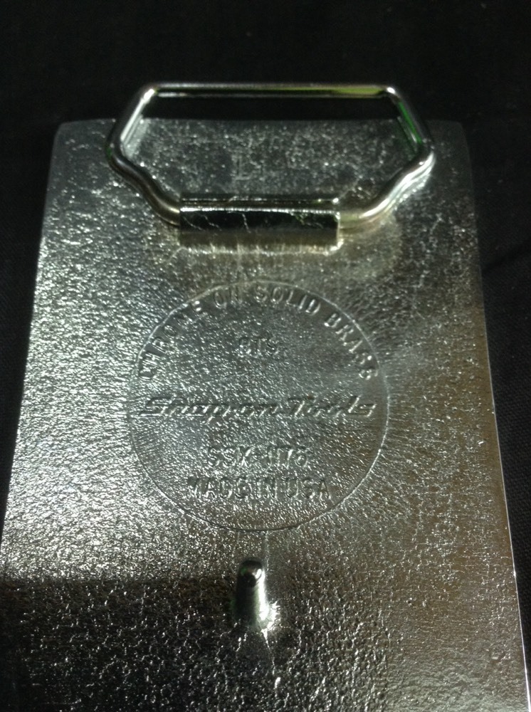 Snap On Belt Buckle Running Strong Chrome on Brass SSX-1176