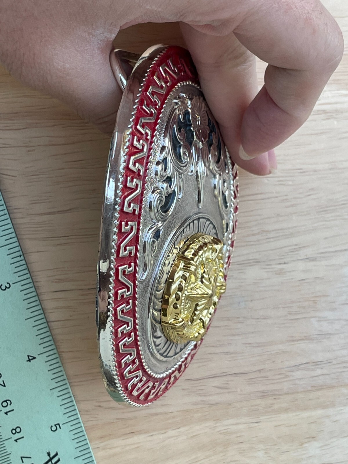 Western Buckle Oval Gold Silver Red Lone Star Texas Cowboy 2 » Hebillas Vaqueras