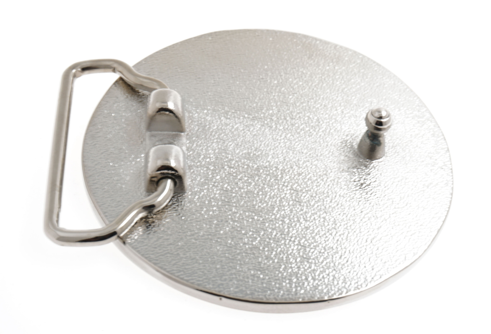 Blank Round Small Diameter Circle Chrome Shiny Metal Belt Buckle