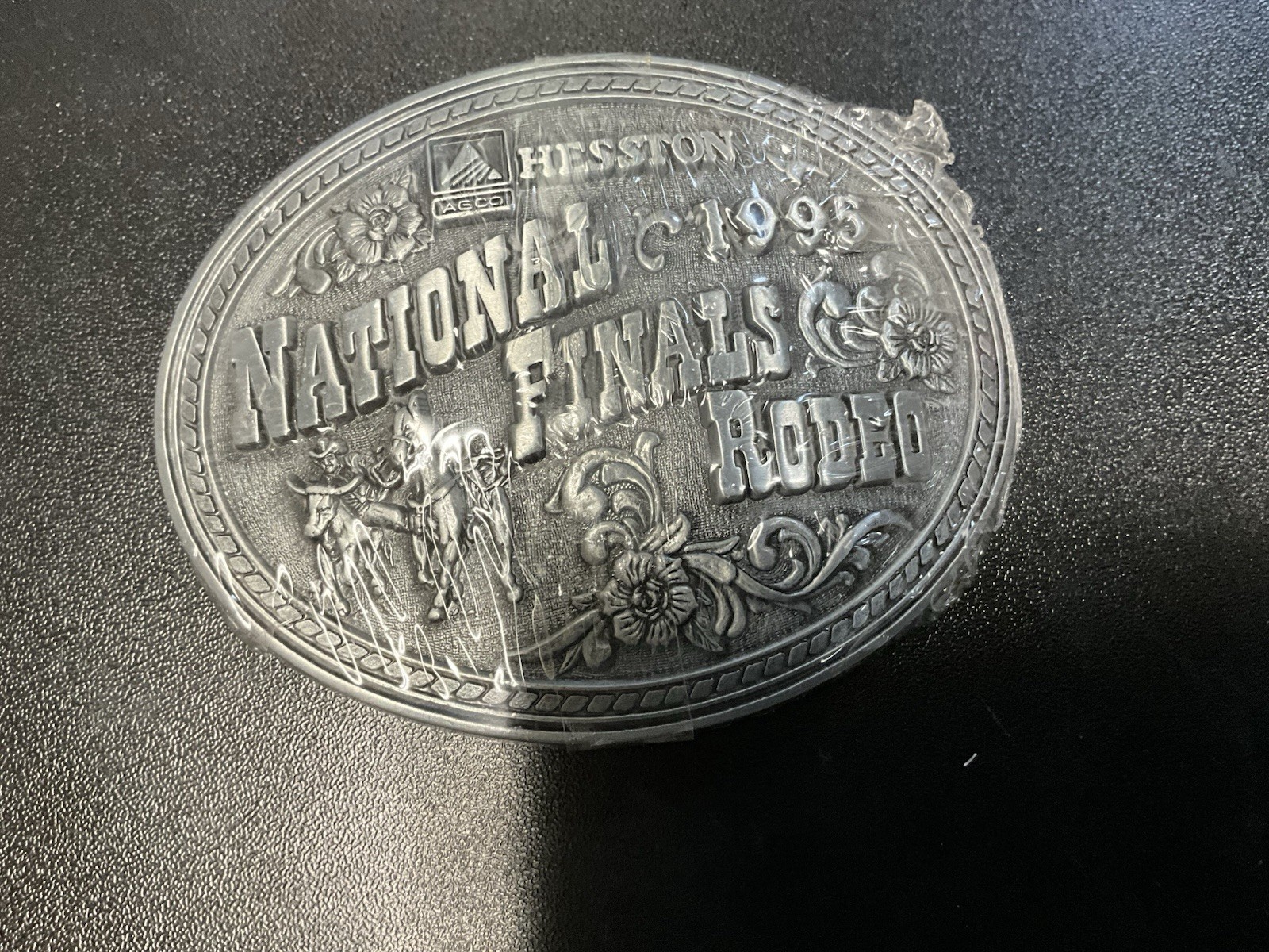 Vintage 1995 Hesston National Finals Rodeo Men’s Women’s Belt Buckle Mint Sealed