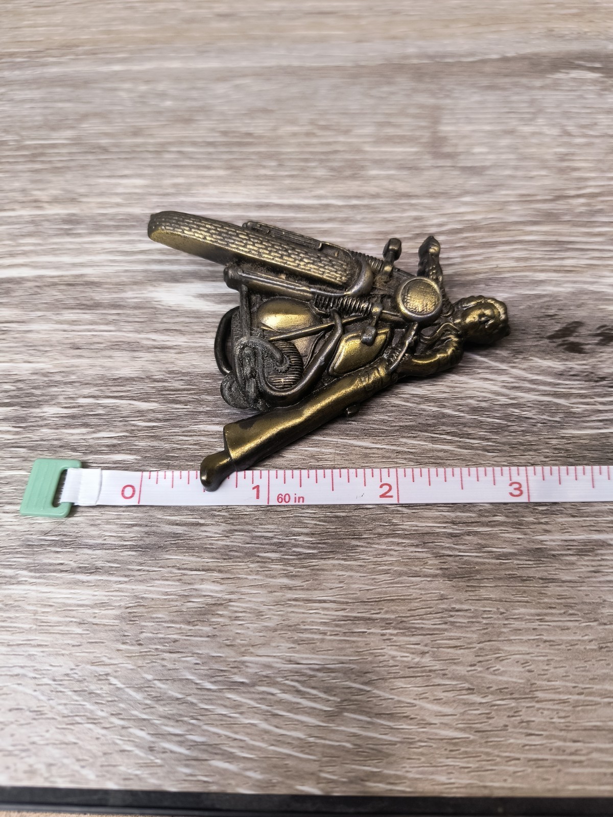 Vintage Motorcycle Solid Brass Belt Buckle