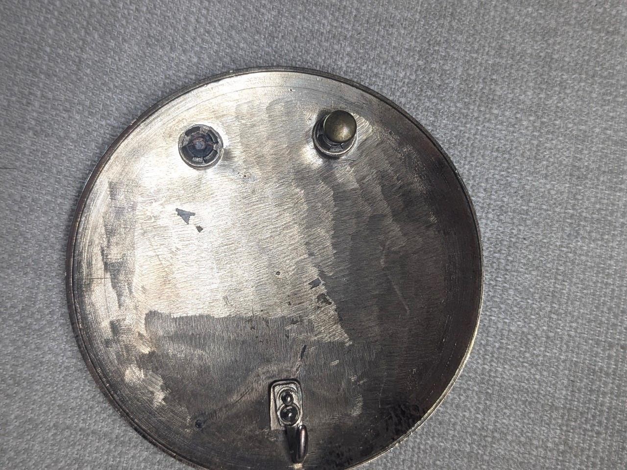 vinage LARGE belt buckle METALCRAFT cowboy WESTERN brutalist *damage*
