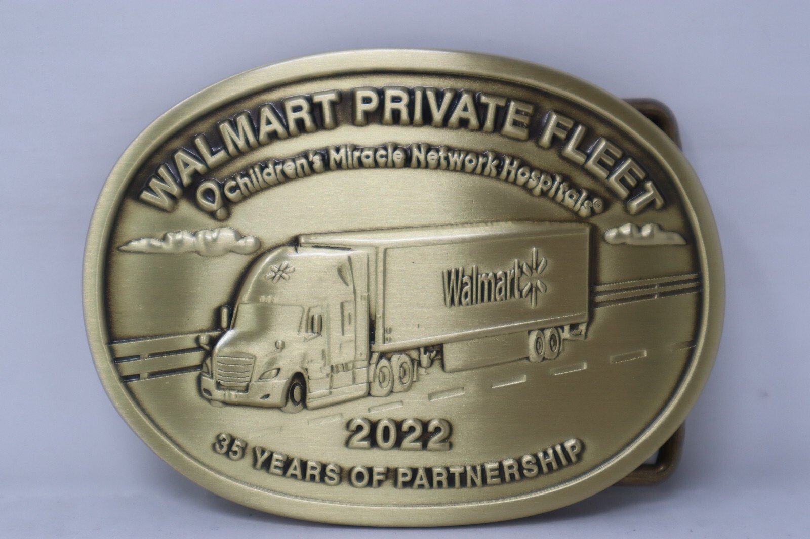 Walmart Private Fleet 2022 Children&rsquo;s Miracle Network Safety Brass Belt Buckle