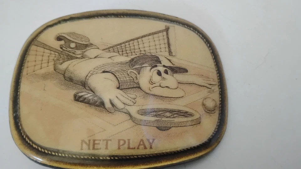 Belt Buckle Tennis Themed Humorous Belt Fits 1.5&Prime; Width Belt