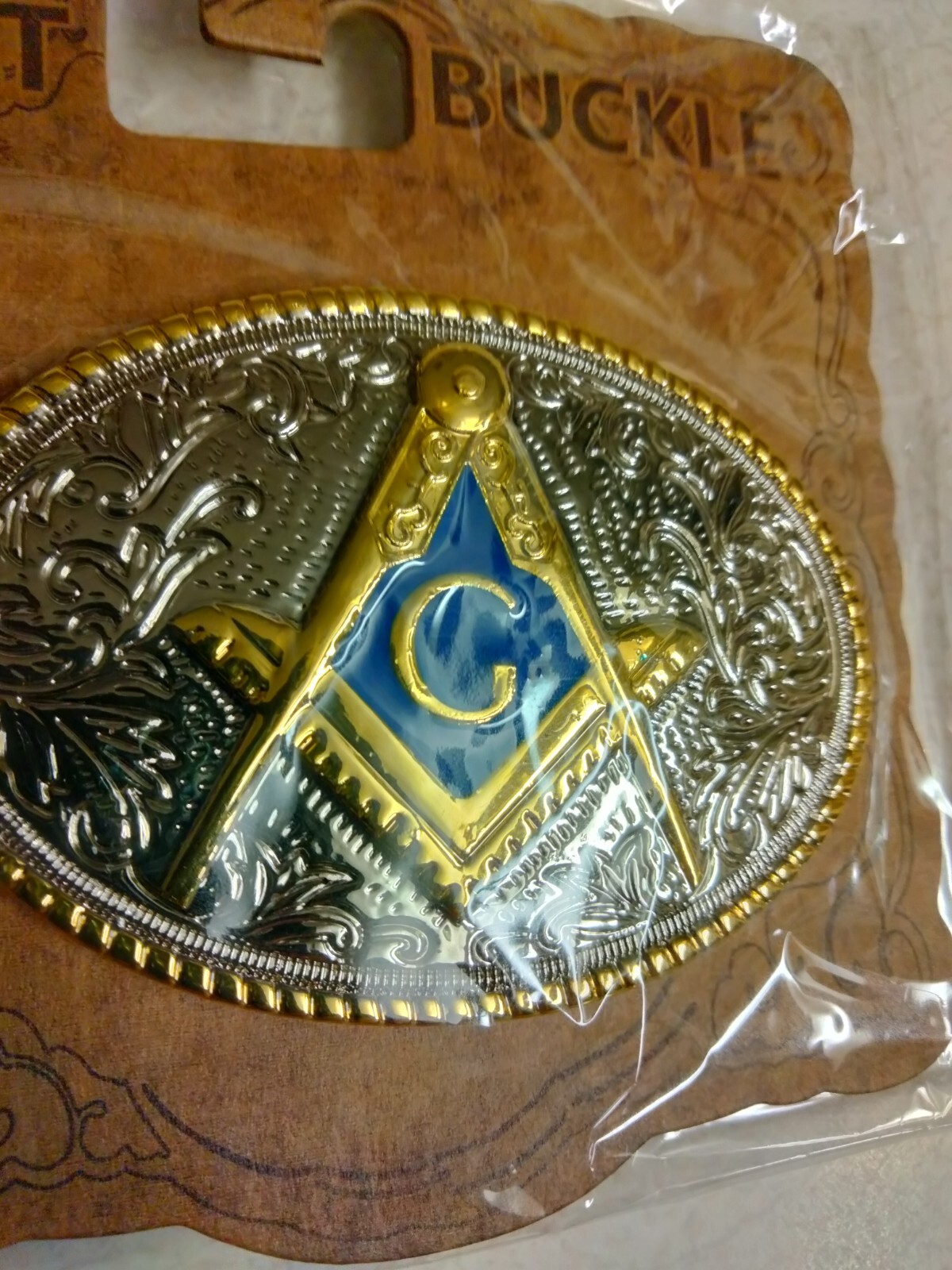 Masonic, Mason, Blue Lodge, Fraternal flashy western metal belt Buckle, New! #2