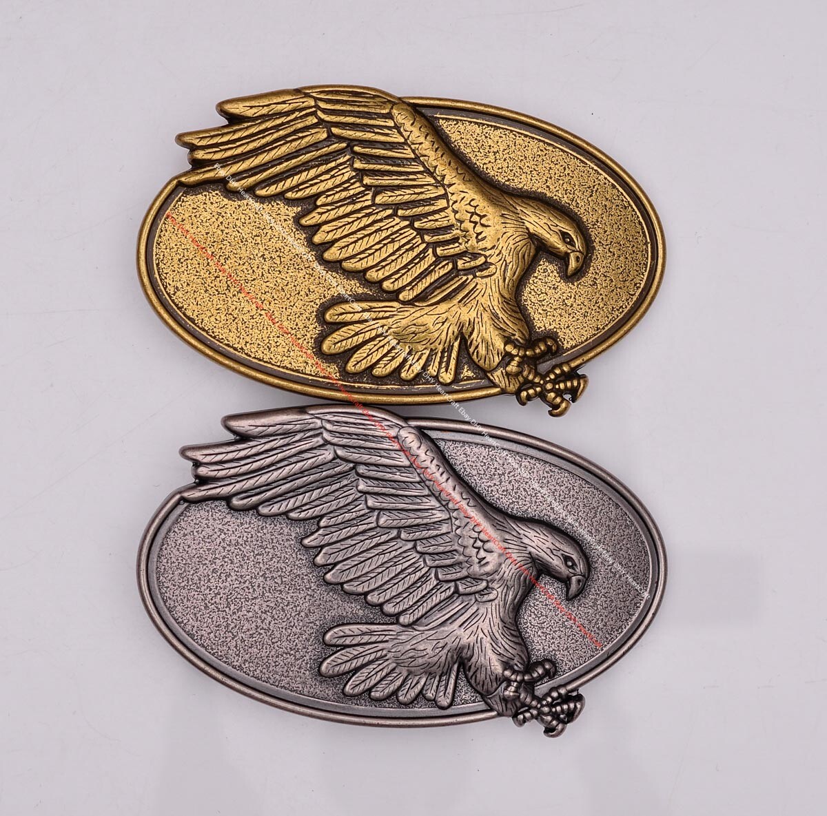 Retro Brass Fly Eagle DIY Leathercraft Western Cowboy Belt Buckle Fit 41mm Strap