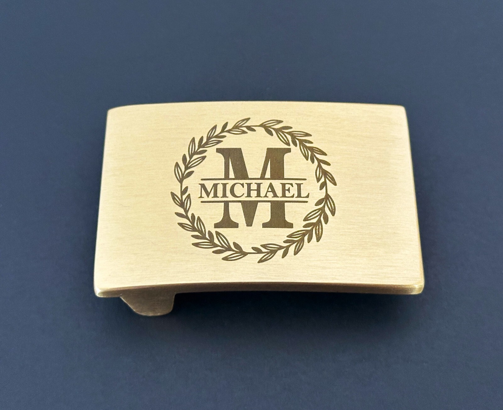 Buckle Engraved Solid Brass Belt Buckle Custom Personalized Monogrammed Buckle