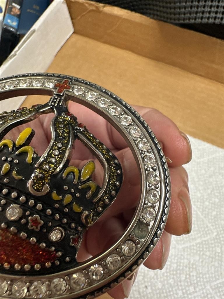 Vintage Unique Crown Belt Buckle AS IS