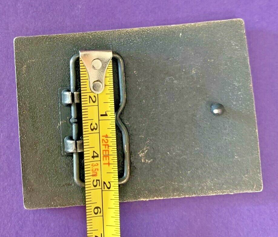 VINTAGE National Rifle Association NRA Brass Belt Buckle Gun Owners Shotgun EUC!