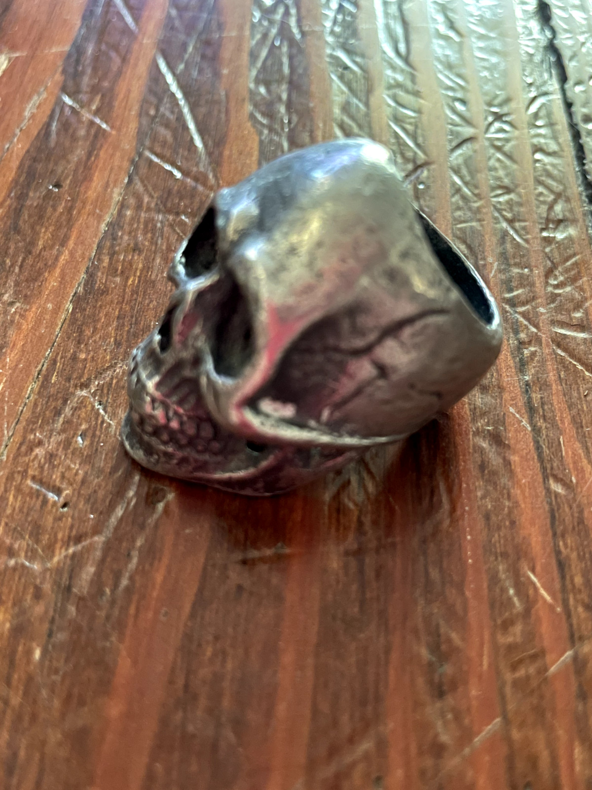 Fourspeed Metalwerks Pewter Magna Cranium Ring Size 7