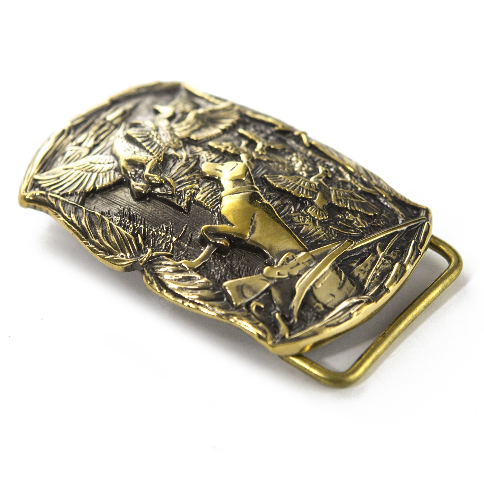 Belt buckle « Duck hunting », Trophy belt buckle, Hunter belt buckle