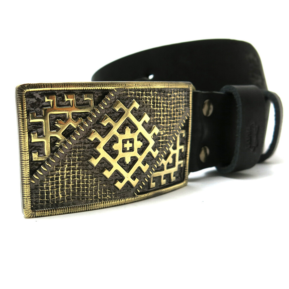 Brass belt buckle Ancient Scandinavian Slavic Solar symbol, Ancient Pagan sun