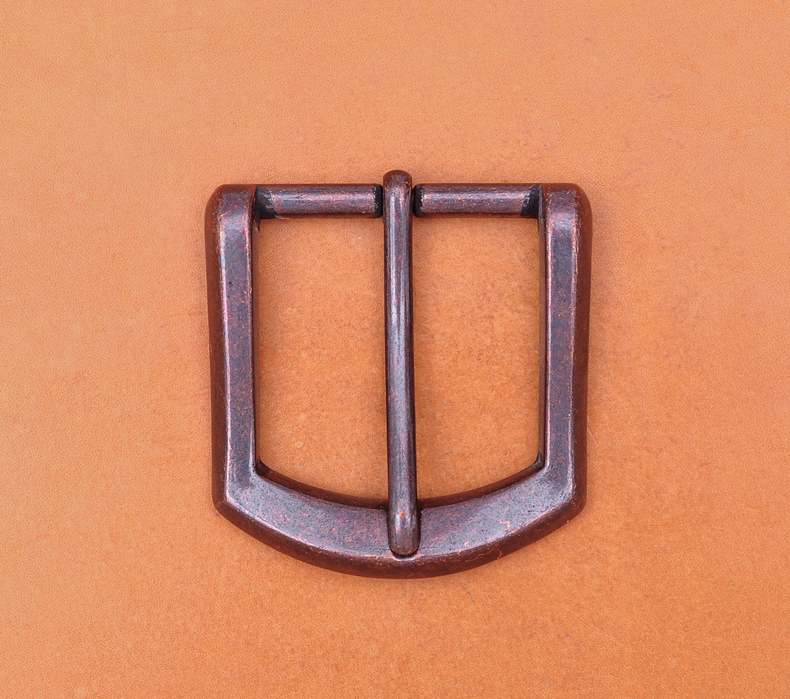 1-1/2&Prime; Antique Copper Heavy Square Single Prong Pin Clip Belt Buckle Replacement