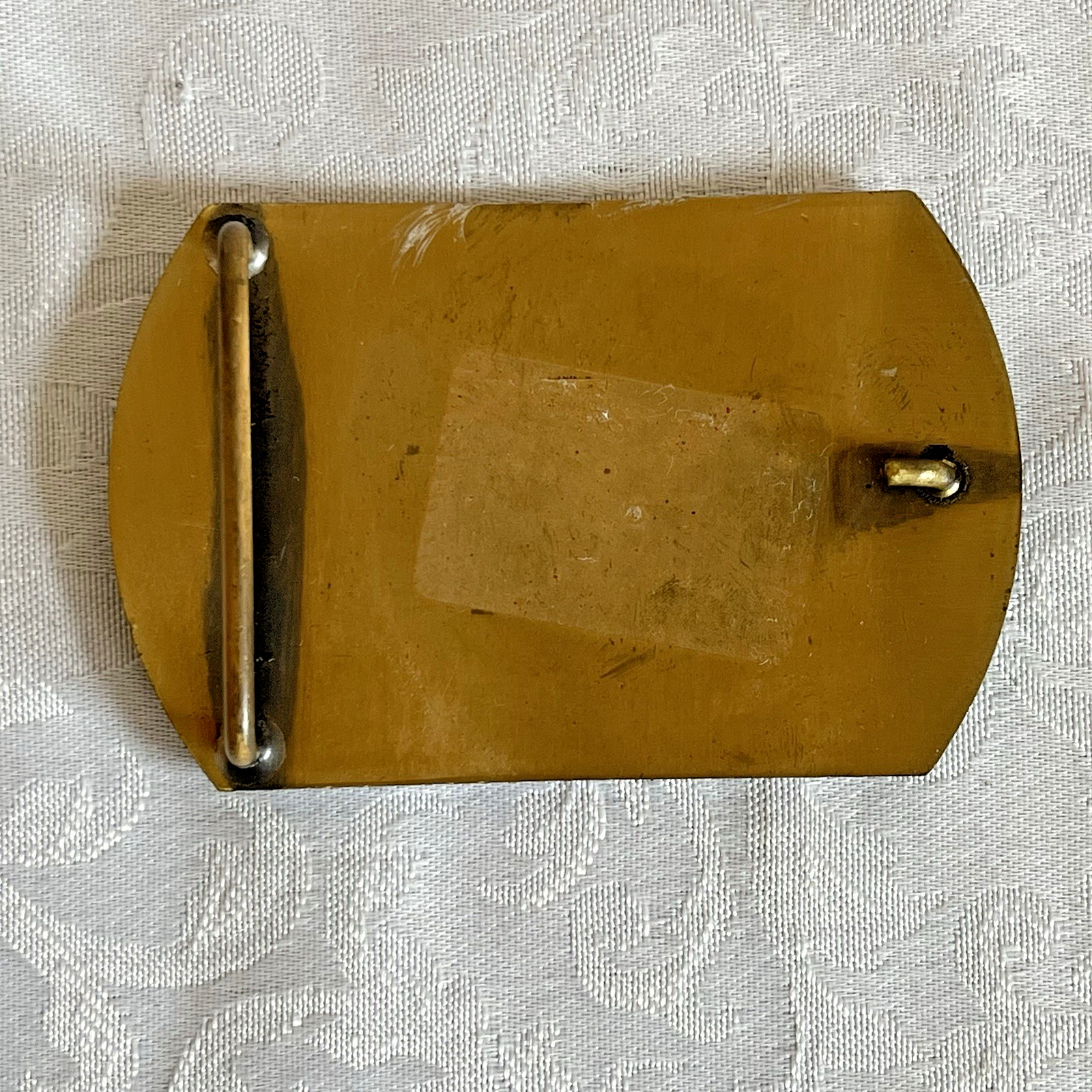 Vintage Western Union Belt Buckle 1851-1976 Brass Tone Telecom Anniversary