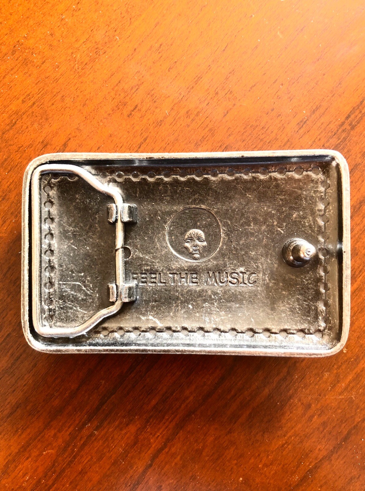Vintage Music Is Life Quote Retro Musician Metal Unisex Men’s Belt Buckle