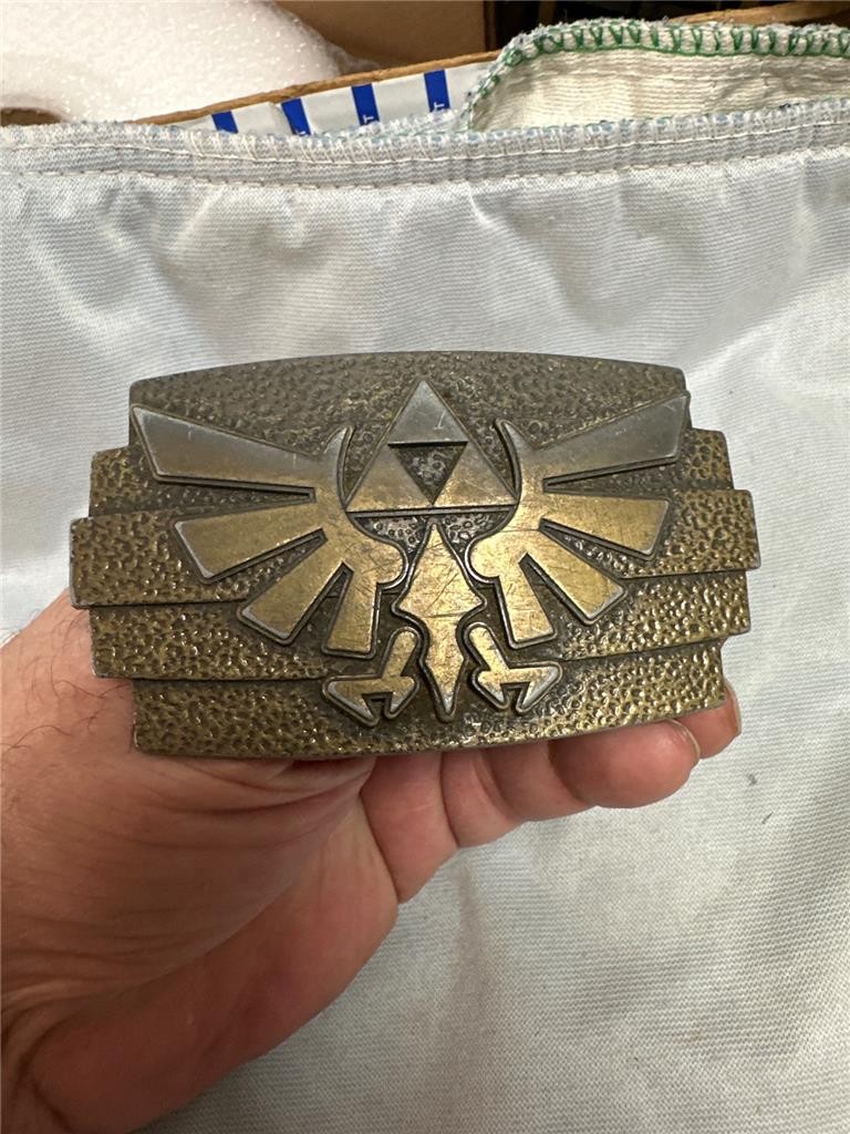 Vintage Brass Nintendo Zelda Belt Buckle