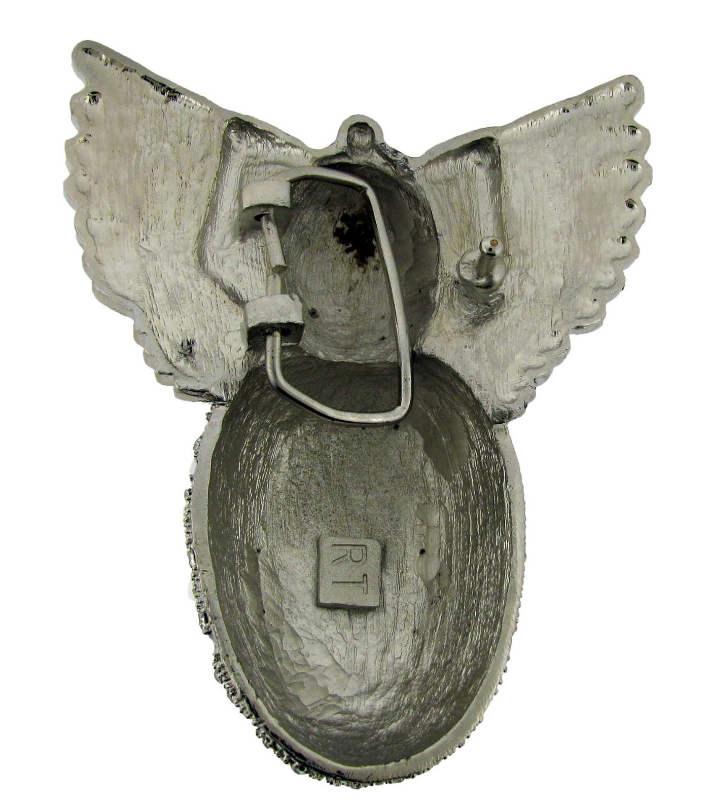Grenade Belt Buckle US Military Memorial Veteran Day Wings Silver Iced Style New