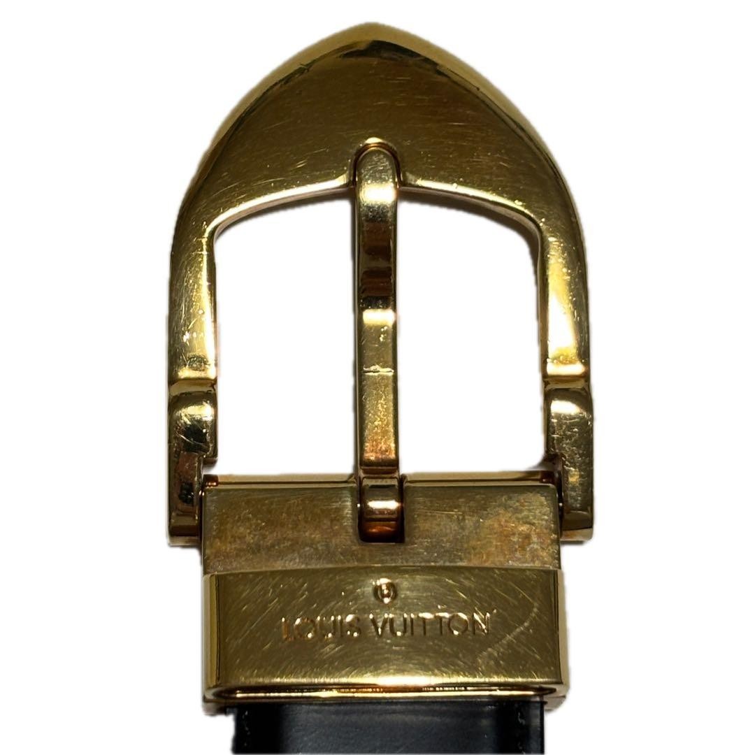 Louis Vuitton Pre-Owned Men&rsquo;S Leather Belt Gold Black