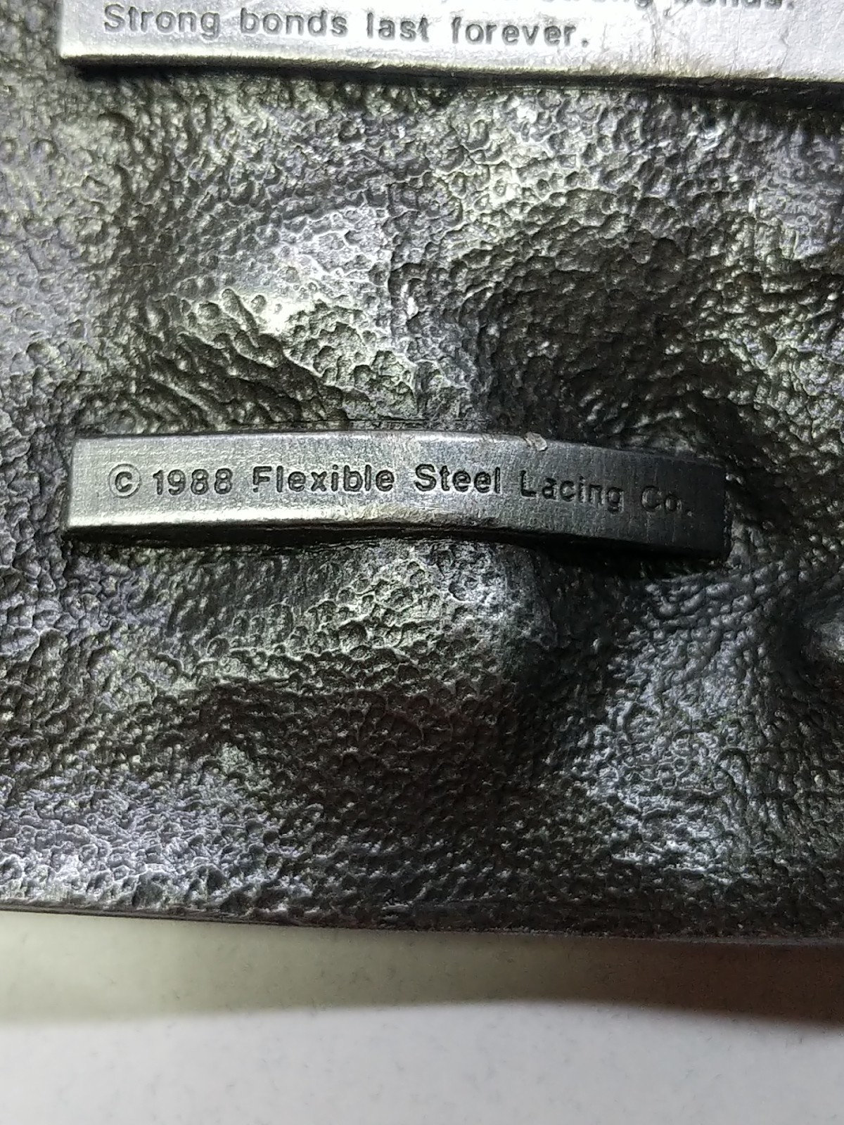 Vintage Flexco Belt Buckle Mens One Size Pewter Mining Miner 1988 80s Promo