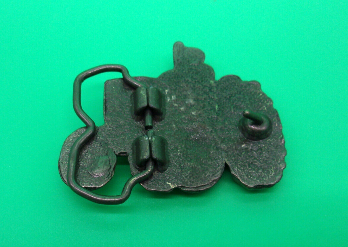 Vintage Farmer Tractor Brass Belt Buckle