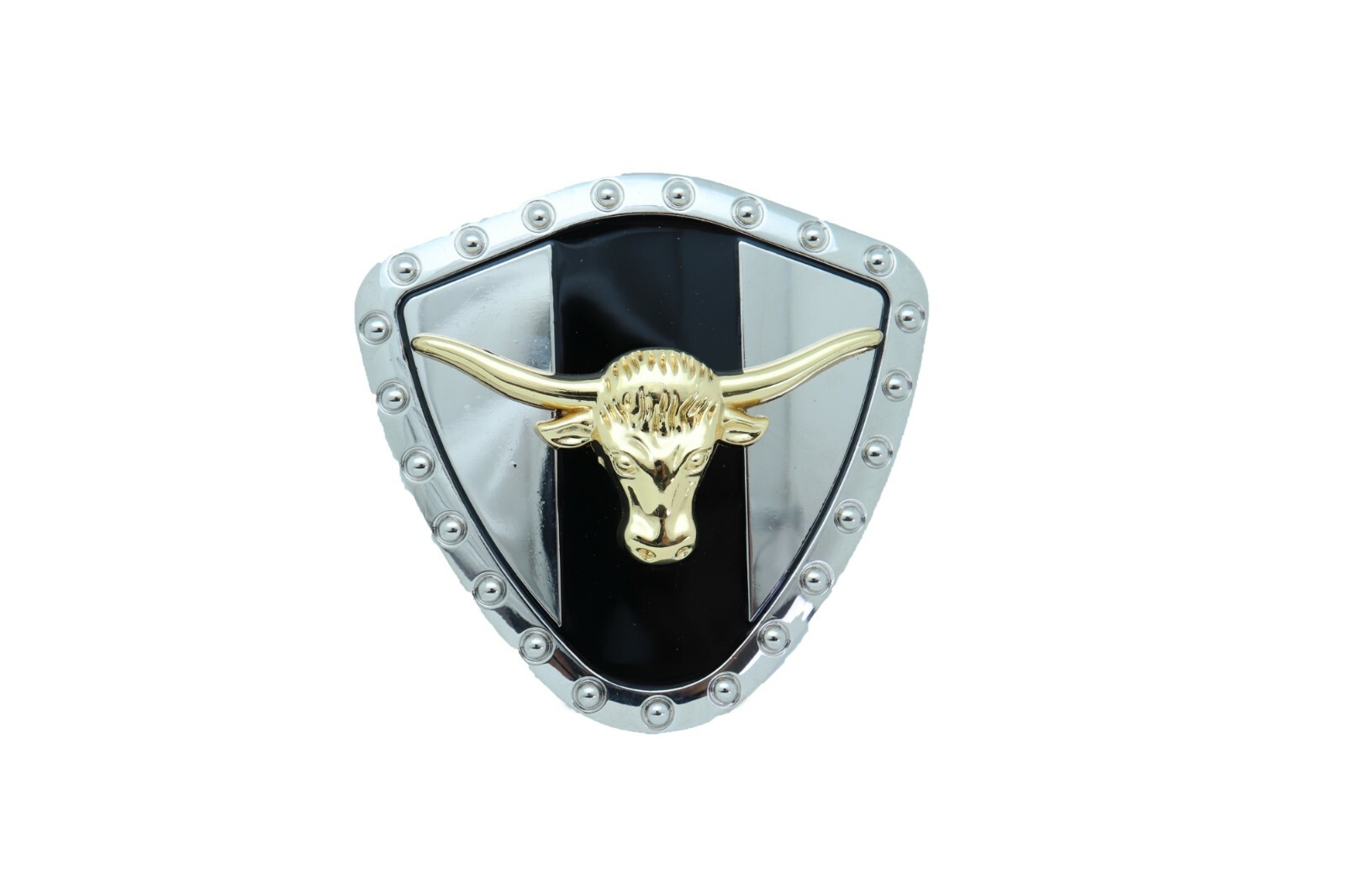 Men Silver Metal Western Belt Buckle Texas Lone Horn Cow Shiny Gold Color Bull