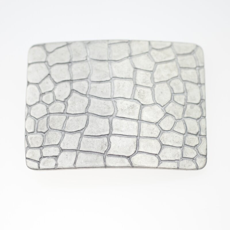 Croco Look Belt Buckle Zamak Raw – Striking Urban Style Industrial Design