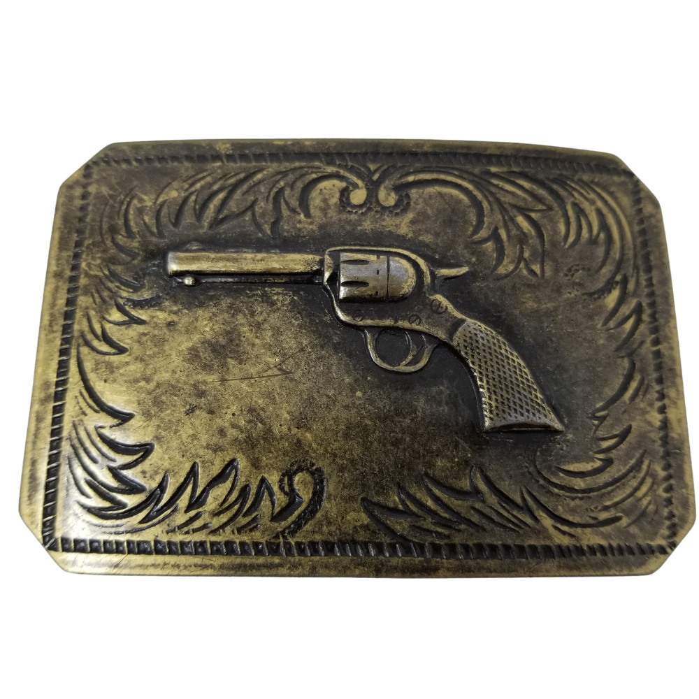 Vintage Bronze-Tone Metal Rectangular Belt Buckle Size L 3.25 x W 2.25 inches