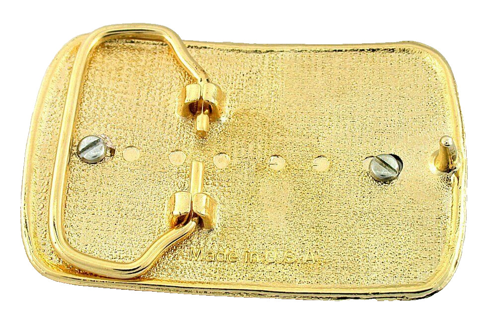 Gold Color Western REAL 1881 Morgan Silver Dollar Belt Buckle EPBB74/12723