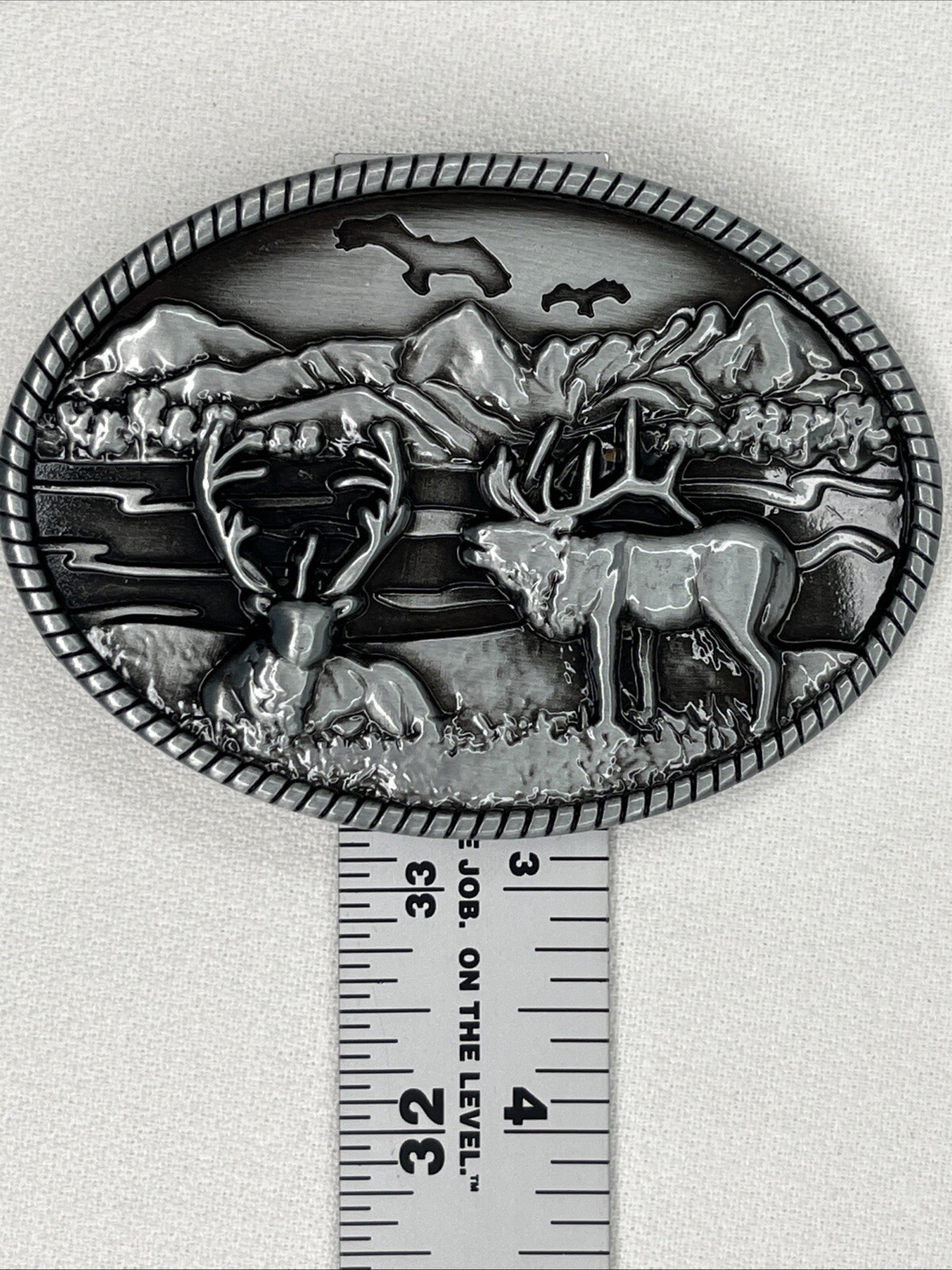 Men’s Silver Deer/Elk Belt Buckle