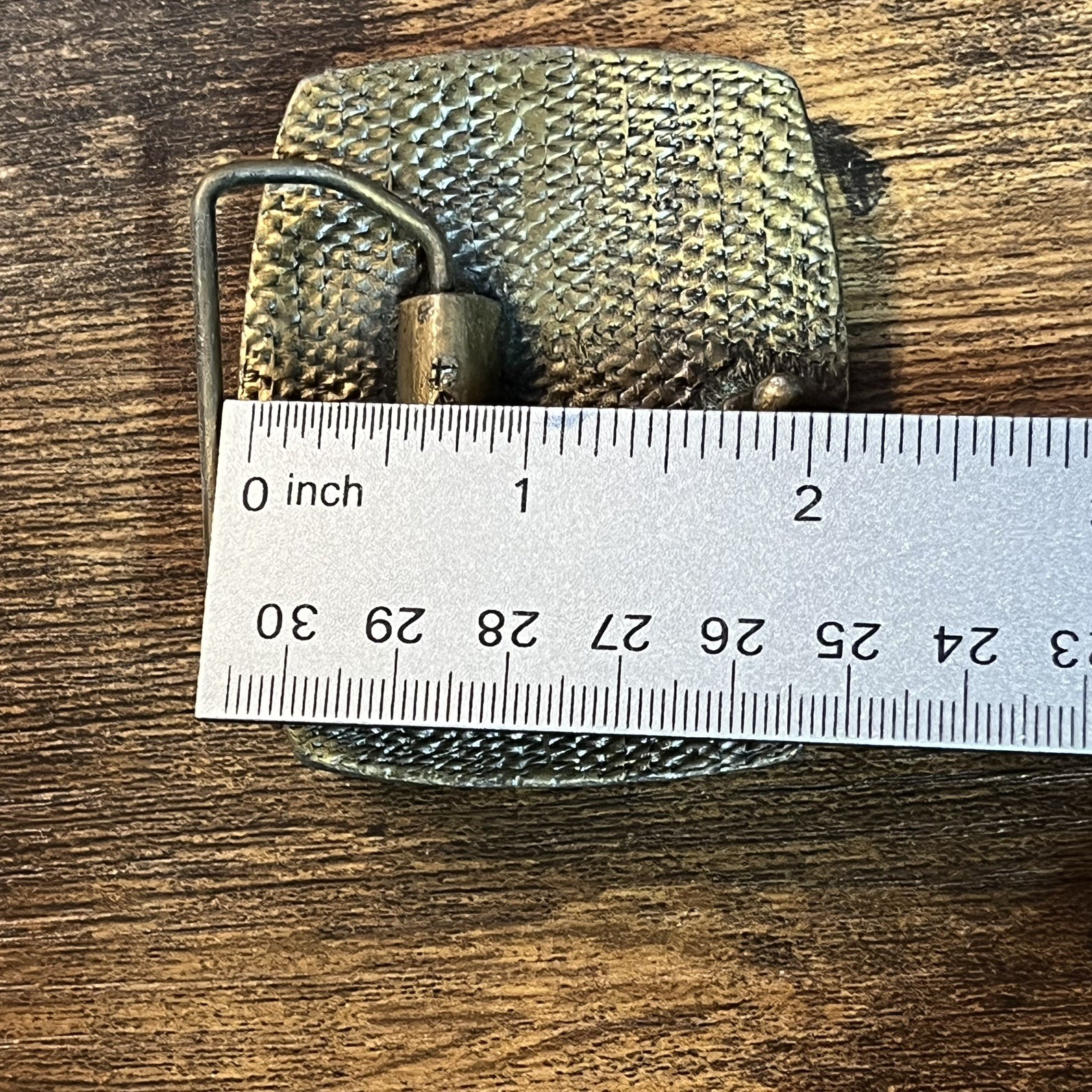 Vintage Firefighter Profile Brass Tone Belt Buckle 3D Relief First Responder B20