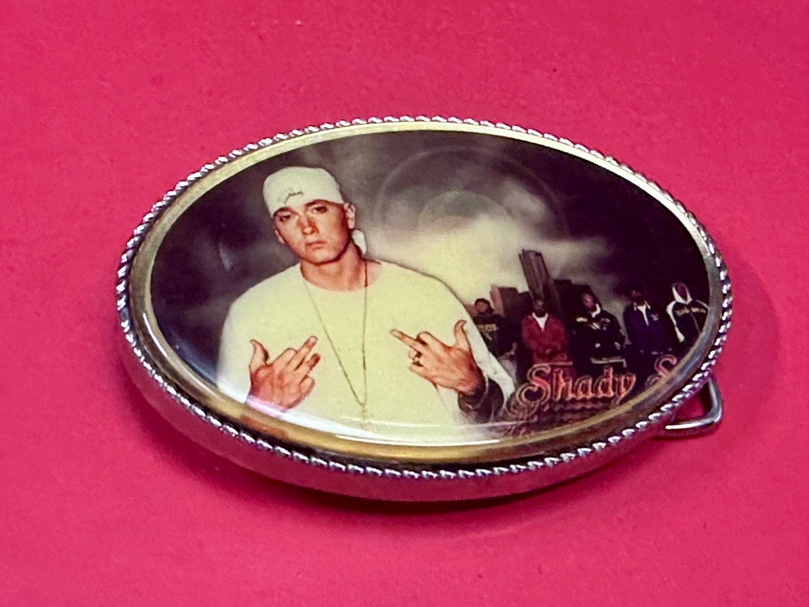 Slim Shady Eminem Led Multi Color Light Flashing Belt Buckle W/ Fresh Battery!